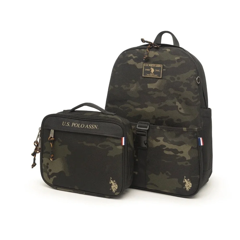 Backpack with lunchbox and pencil case